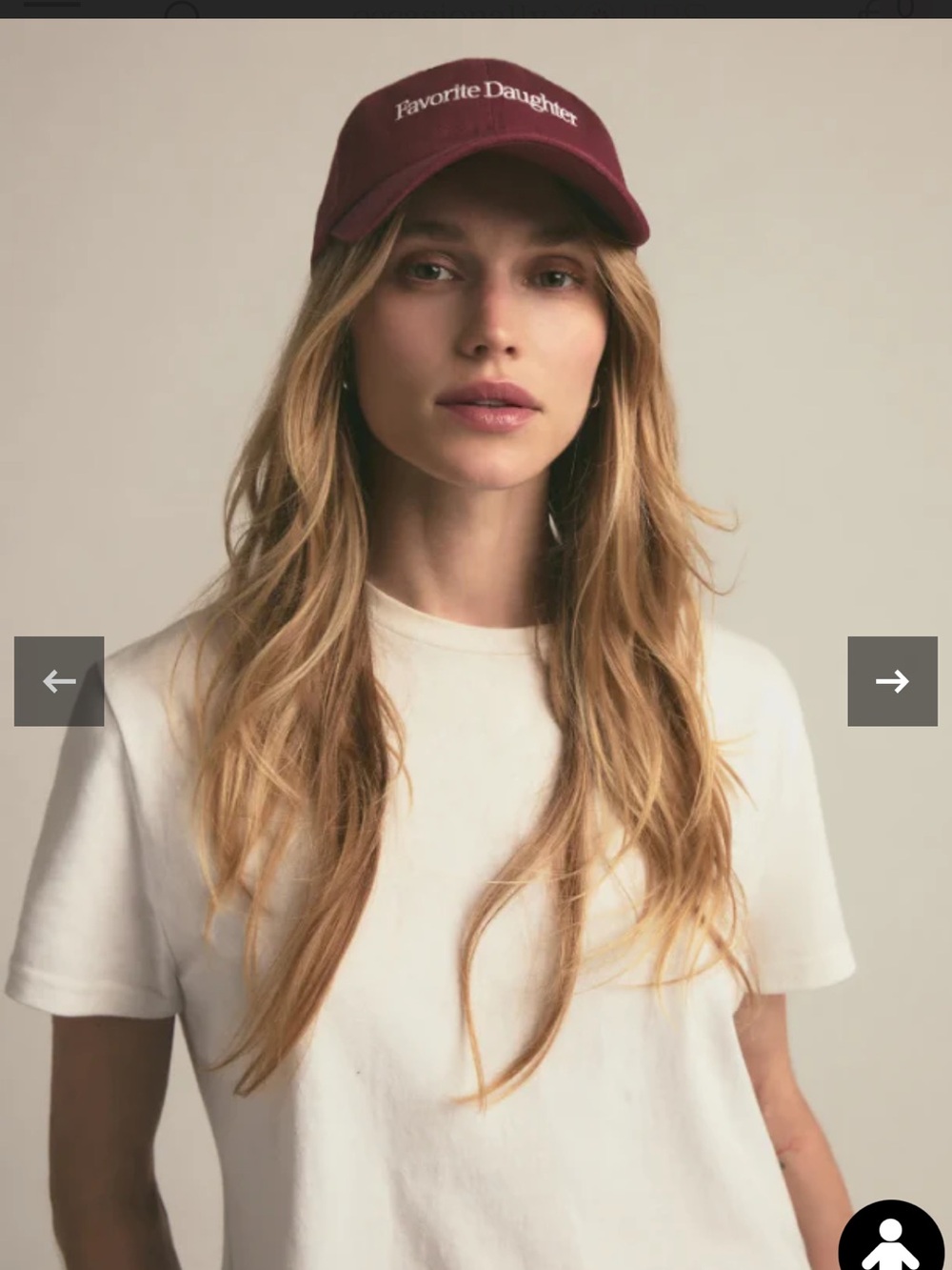 Favorite Daughter Burgundy (sangria nights) Baseball Cap with White Embroidery - Picture 2 of 4